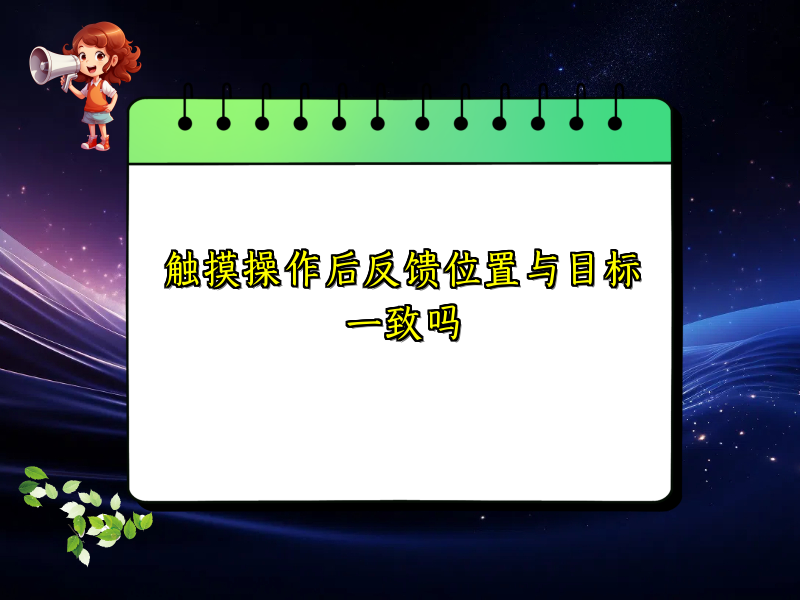 触摸操作后反馈位置与目标一致吗