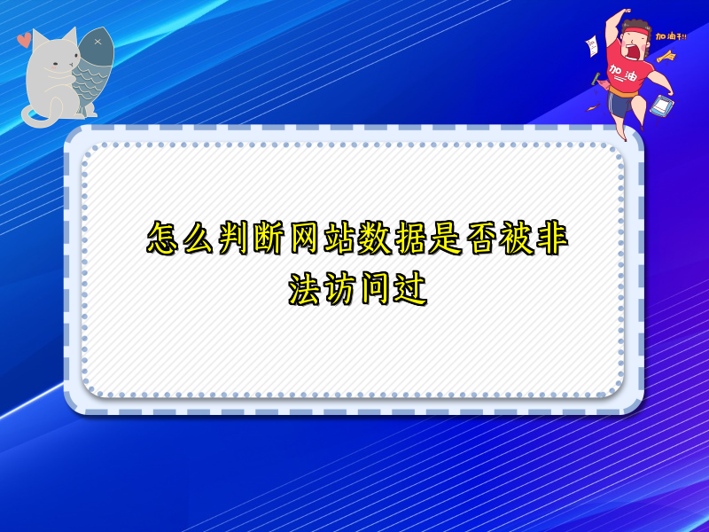 怎么判断网站数据是否被非法访问过