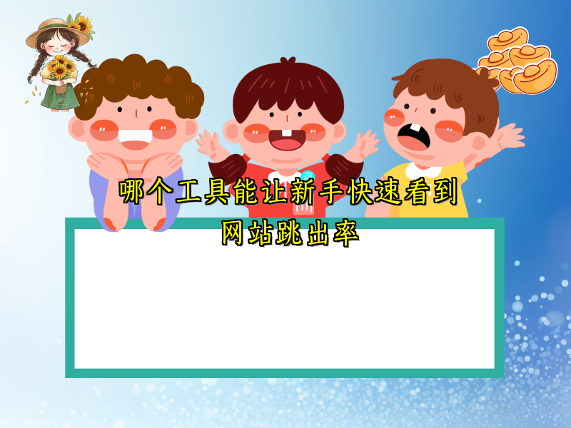 哪个工具能让新手快速看到网站跳出率