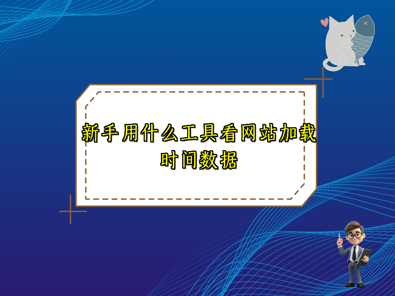 新手用什么工具看网站加载时间数据
