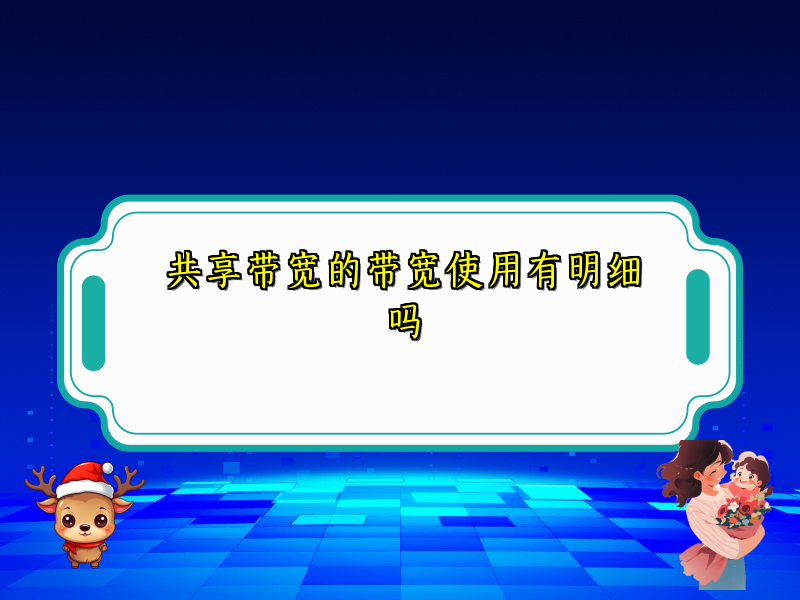 共享带宽的带宽使用有明细吗