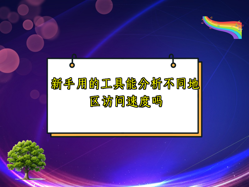 新手用的工具能分析不同地区访问速度吗