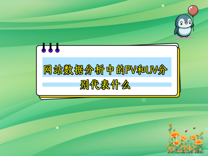 网站数据分析中的PV和UV分别代表什么