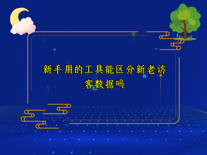 新手用的工具能区分新老访客数据吗