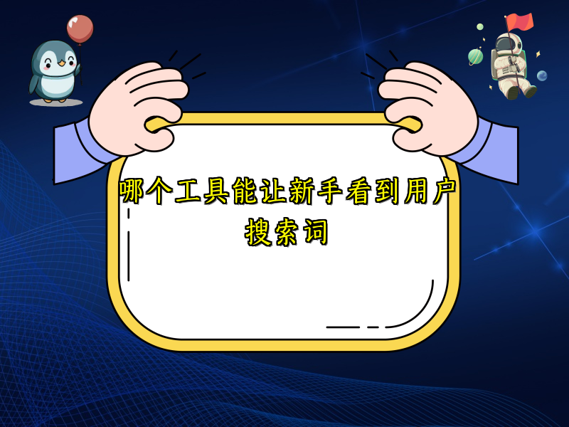 哪个工具能让新手看到用户搜索词