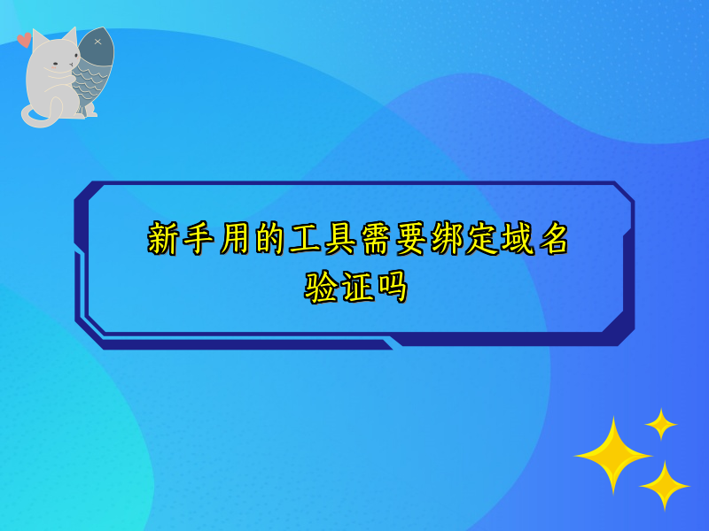新手用的工具需要绑定域名验证吗