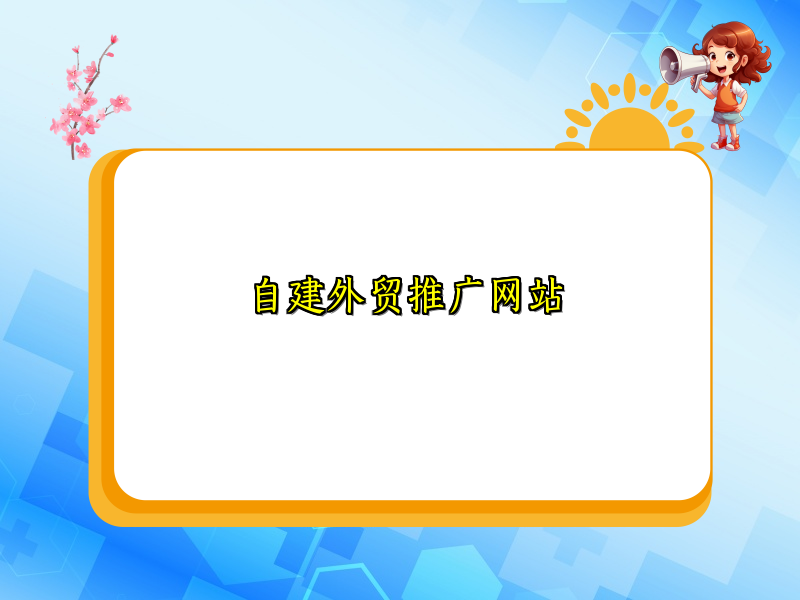 自建外贸推广网站