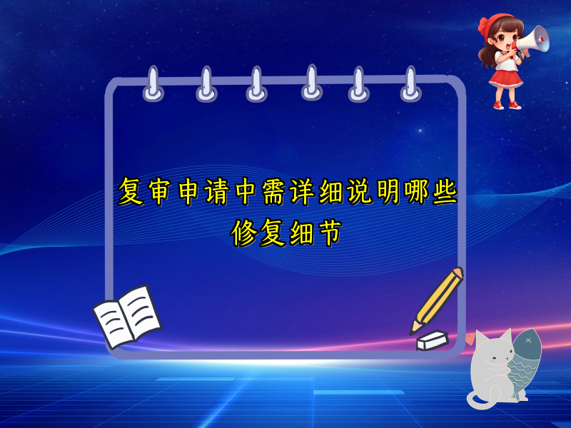 复审申请中需详细说明哪些修复细节