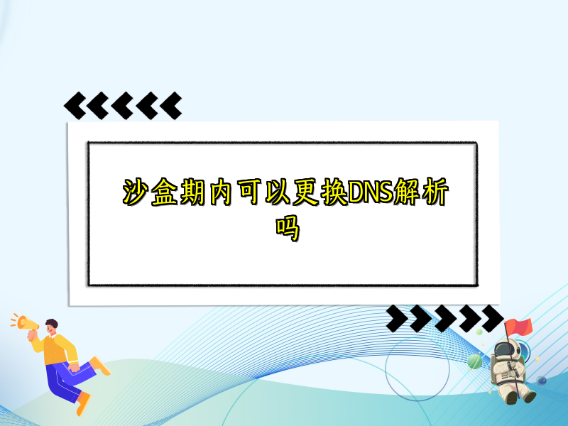 沙盒期内可以更换DNS解析吗