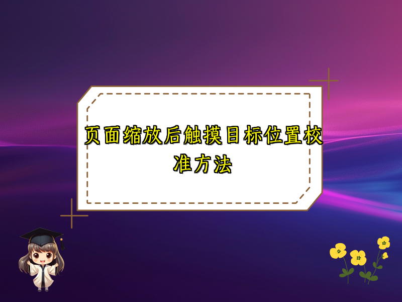 页面缩放后触摸目标位置校准方法